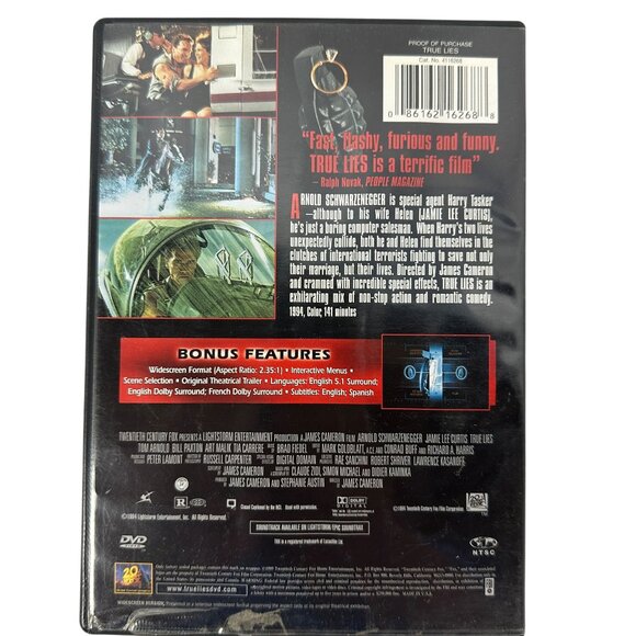 True Lies DVD 1994 Arnold Schwarzenegger Jamie Lee Curtis Twentieth Century - Picture 2 of 7